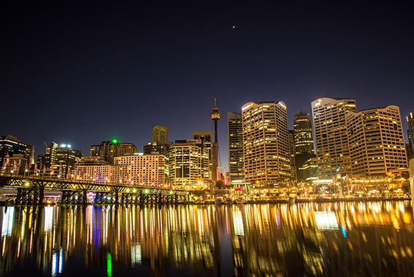 Darling Harbour at night